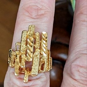 TRADE RUBY ONLY 14K Yellow Gold Abstract Ring